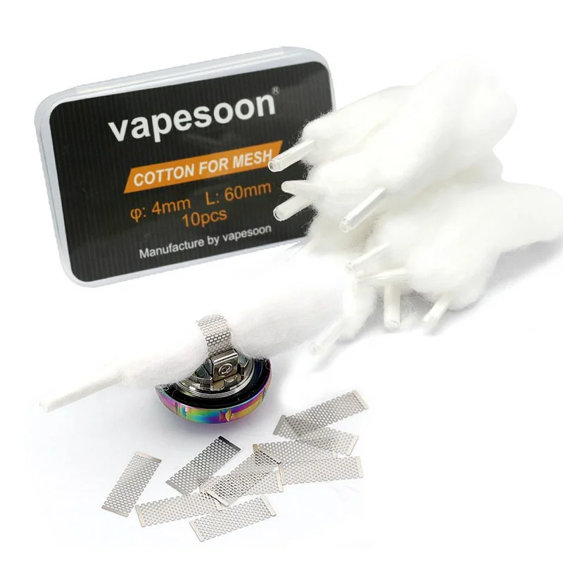 

vapesoon prebuilt organic wire mesh coil Vape Cotton thread for rta RDA RBA meshword kylin m zeus x Profile RDA mesh coil