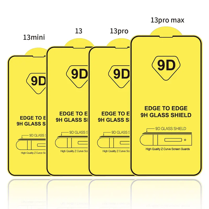 

Cell Phone Accessory Full Cover 9D Tempered Glass Screen Guard Protector, Transparent