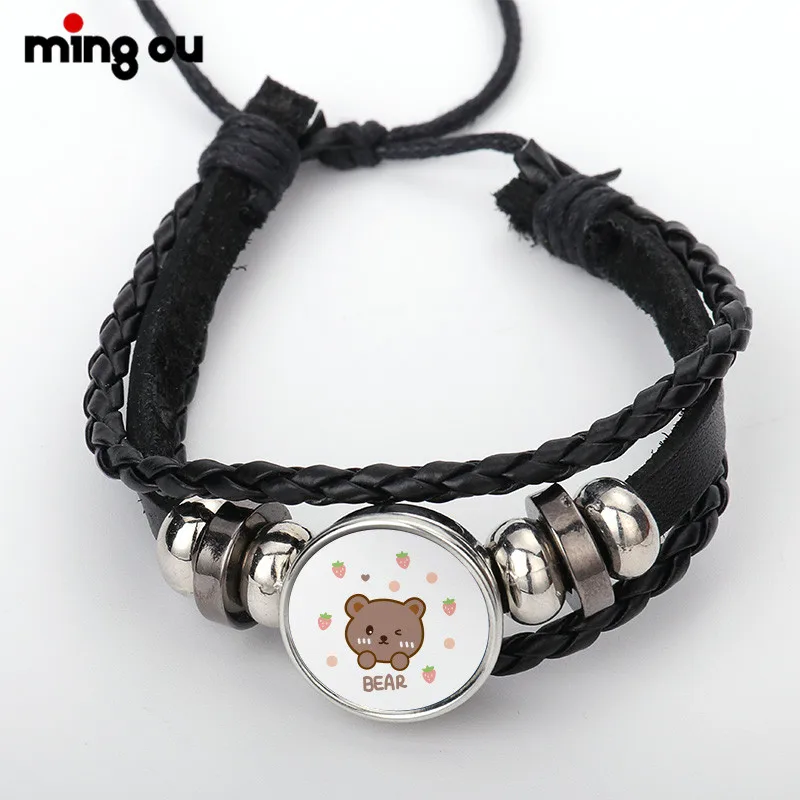 

Valentine's Gift Sublimation Jewelry Leather Cuff Bracelet Handmade Jewelry Men And Women