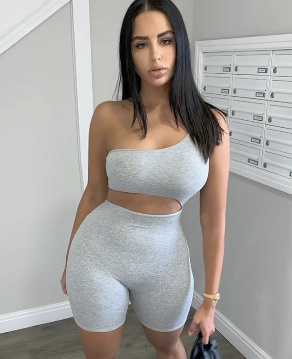 

2020 new Single Strap Sleeveless Sport Romper Solid Color, 6 colors