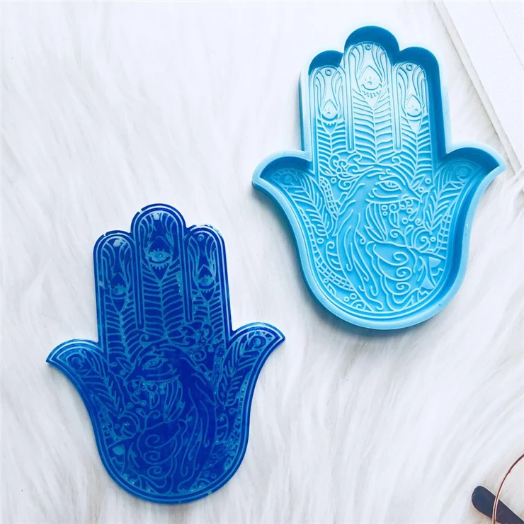 

M4003 DIY Shiny Silicone Bird hamsa Hand Mold For Resin Crafting Mold, Stock or customized