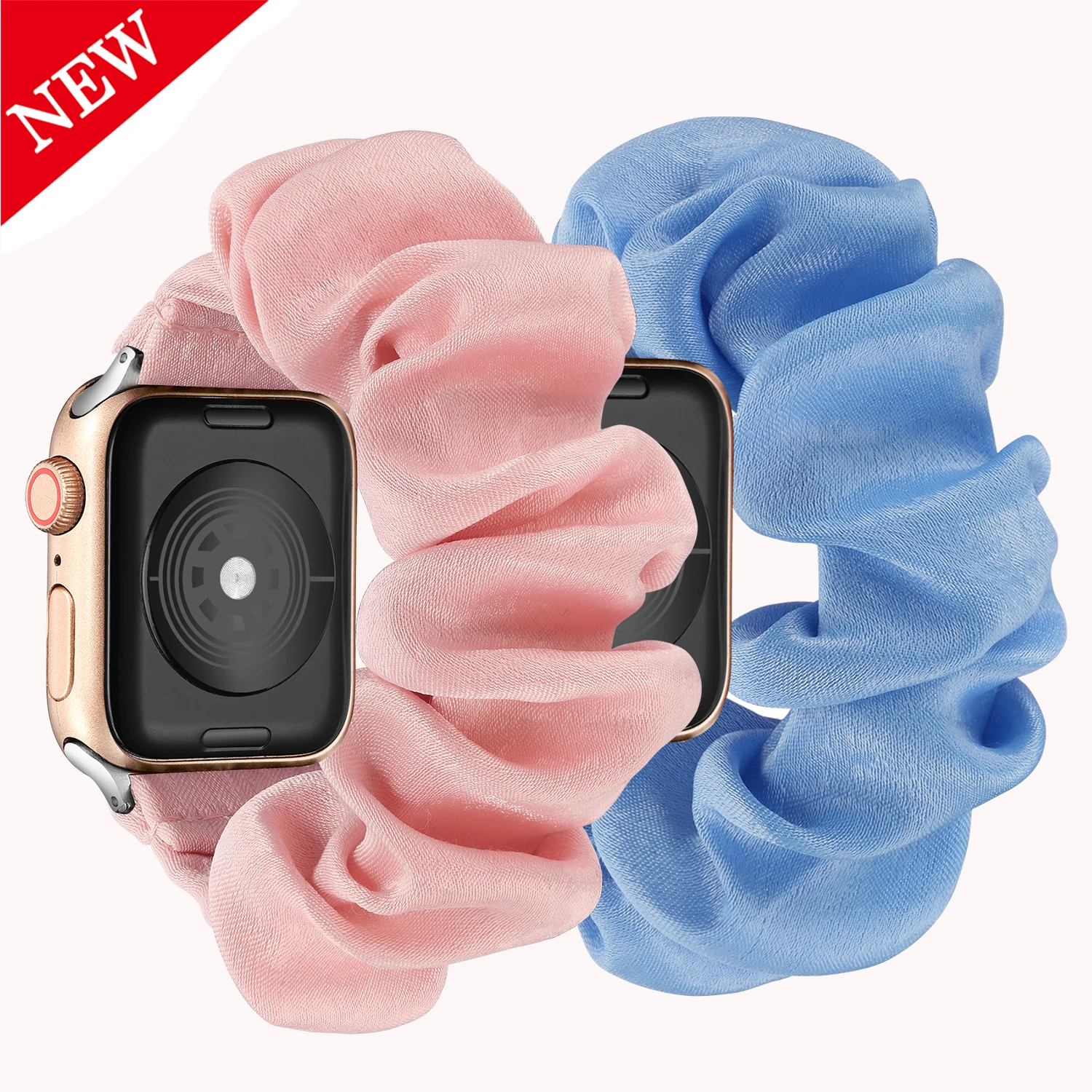 

Hot Christmas gift elastic scrunchie watch strap compatible with apple watch bracelet watch Bands for women, Optional
