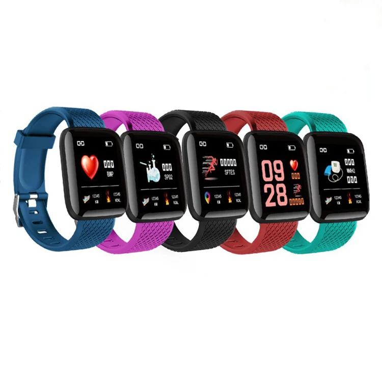 

2019 New product hot sale Smart Band 116 Plus Heart Rate Fitness Watch Smart Bracelet, Black, purple, blue,red, green