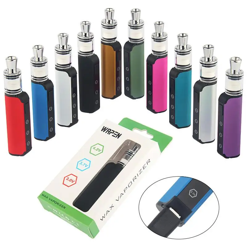 

Custom LOGO Vape Pen Dry wax Vaporizer for Wax Thick Oil, Black blue red white and so on