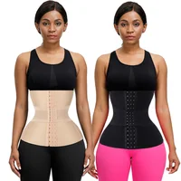 

Unisex Workout Back Support Slimming Waist Trainer Belt Adjustable Compression 16 Steel Boned Jogger Waist Trimmer