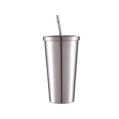 

Factory Direct Sale Stainless Steel Vacuum Cold Insulation Straw Double Wall Cup 500ml, Can be customized