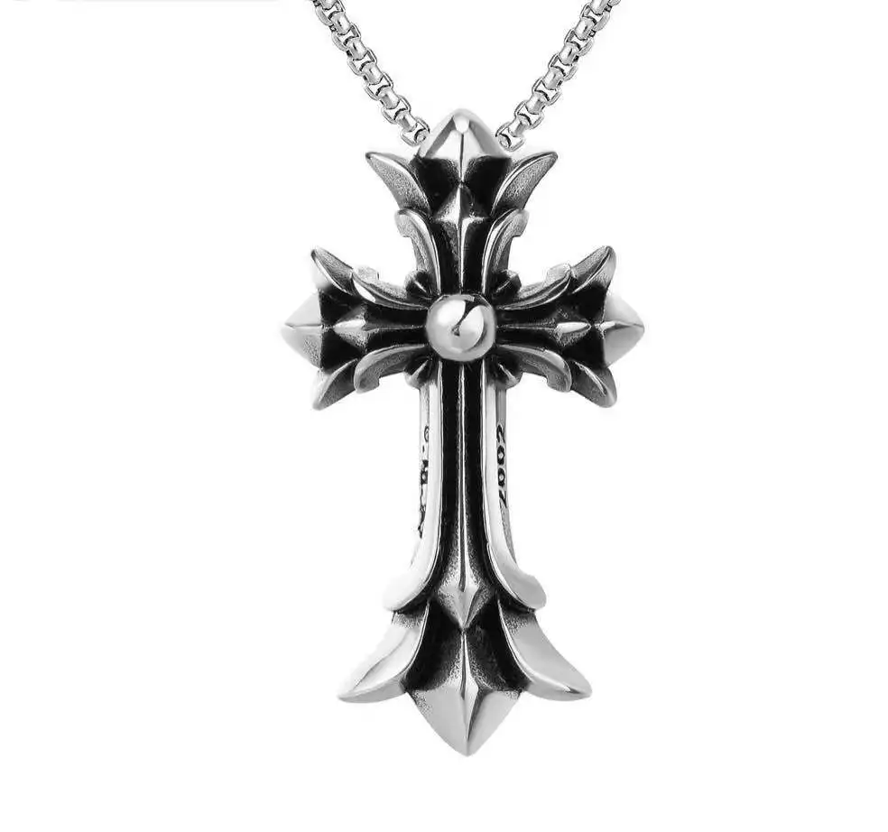 

Manufacturer direct selling stainless steel jewelry classic men's necklace Cross Pendant