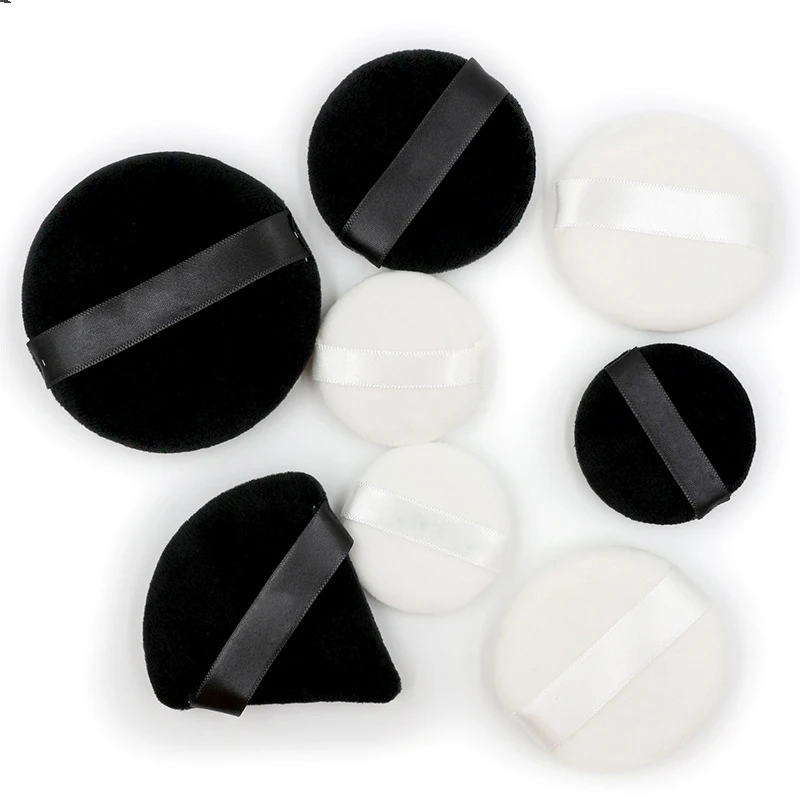 

Multiple color round / triangle /heart shape cotton powder puff cosmetic makeup 100% cotton powder puff