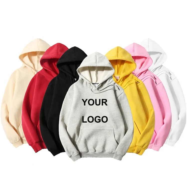 

Custom logo blank streewear fleece jogger clothing men's clothing womens blank hoodies sweatshirts, Black white gray pink