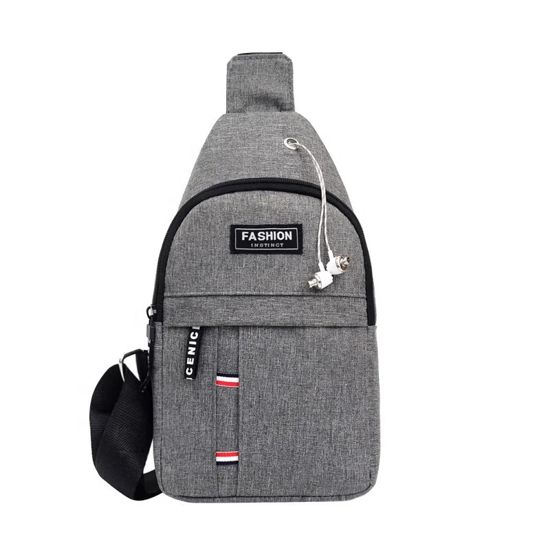 

Hot selling high quality Korean style men chest bag outdoor crossbody bag