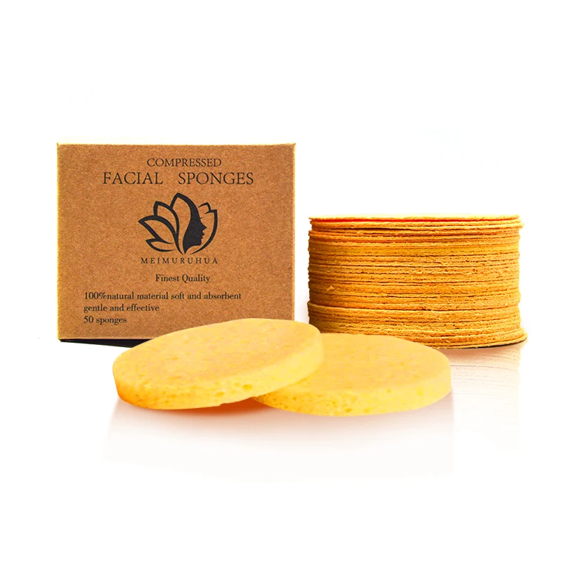 

Hot sale biodegradable fiber face wash sponge, Green, yellow, white and etc