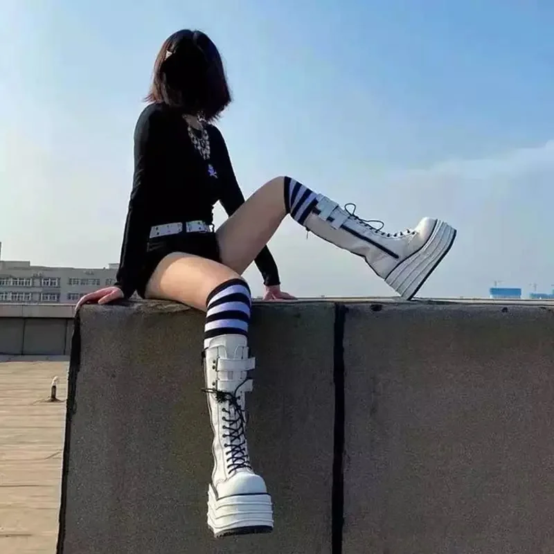 

Women's Lace-up Platform Plus Size High Heel Over The Knee Boots