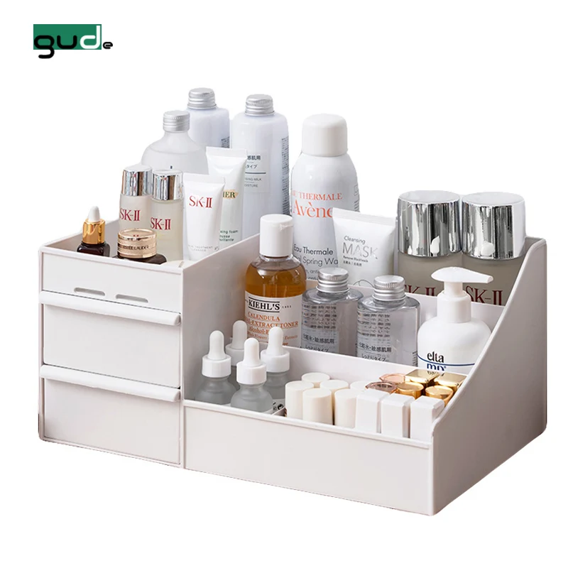 

Frosted Plastic space saver makeup organiser Lipstick Holder Cosmetic Storage Box, White/pink/beige