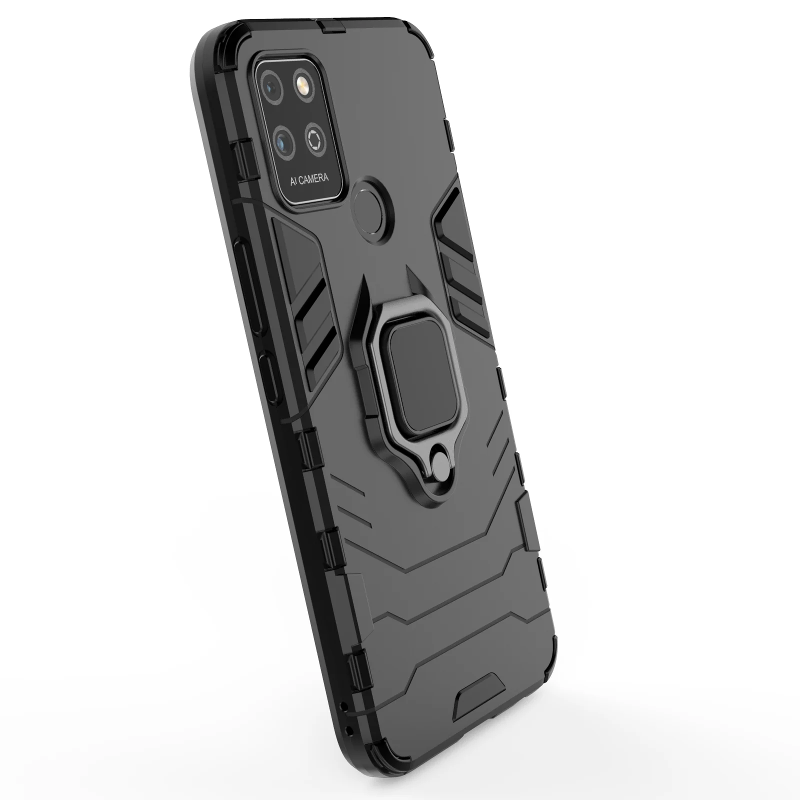 

For HUAWEI Honor PLAY 5T Case Shockproof Magnetic Ring Stand Cover, As pictures