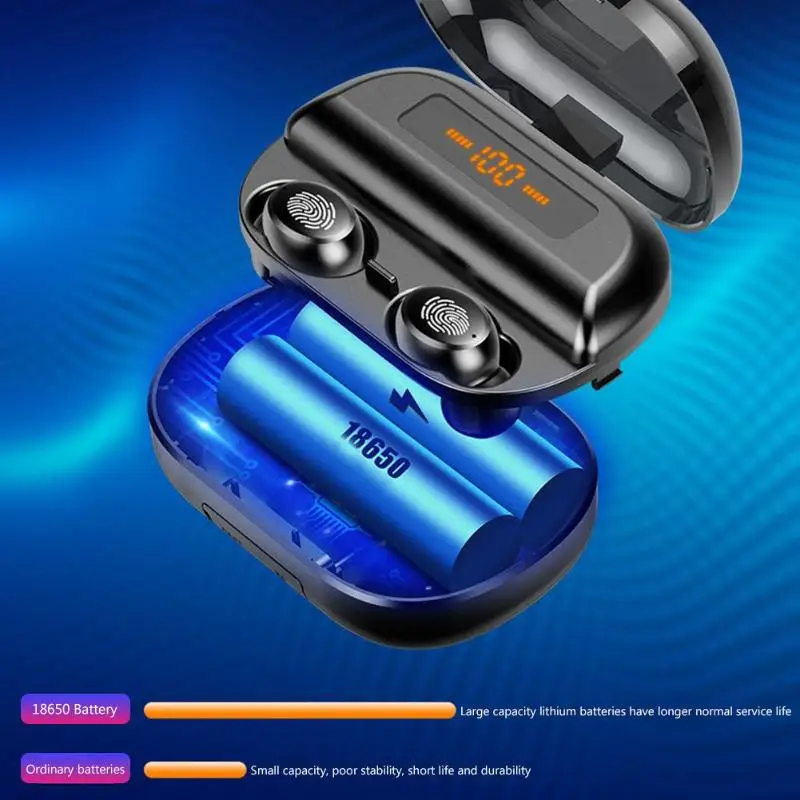 tws v11 bluetooth 5.0 headphone led Alibaba