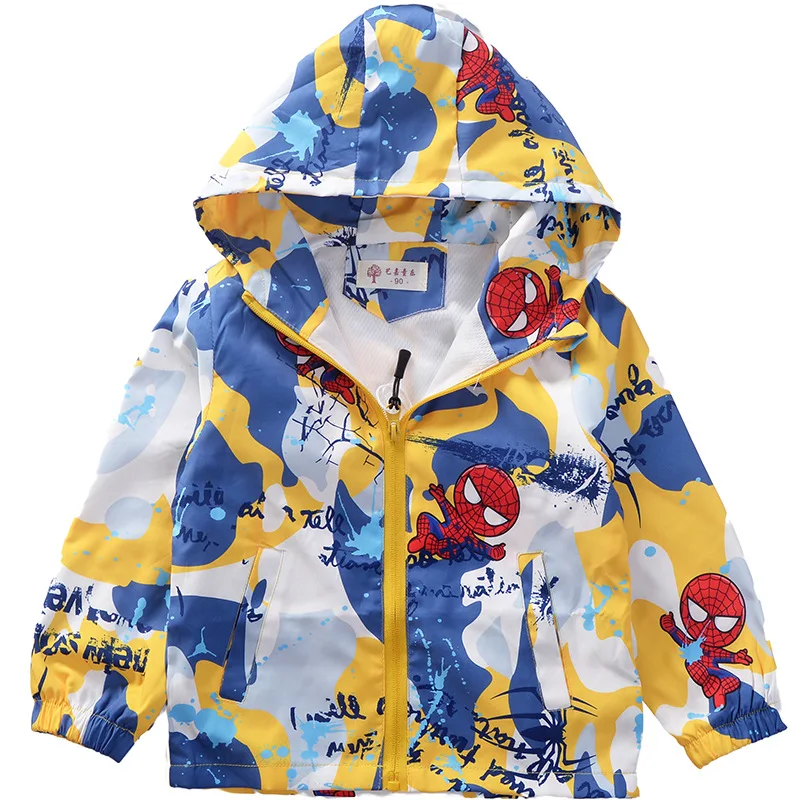 

Boy Western-style cartoon hooded middle and small children's jacket