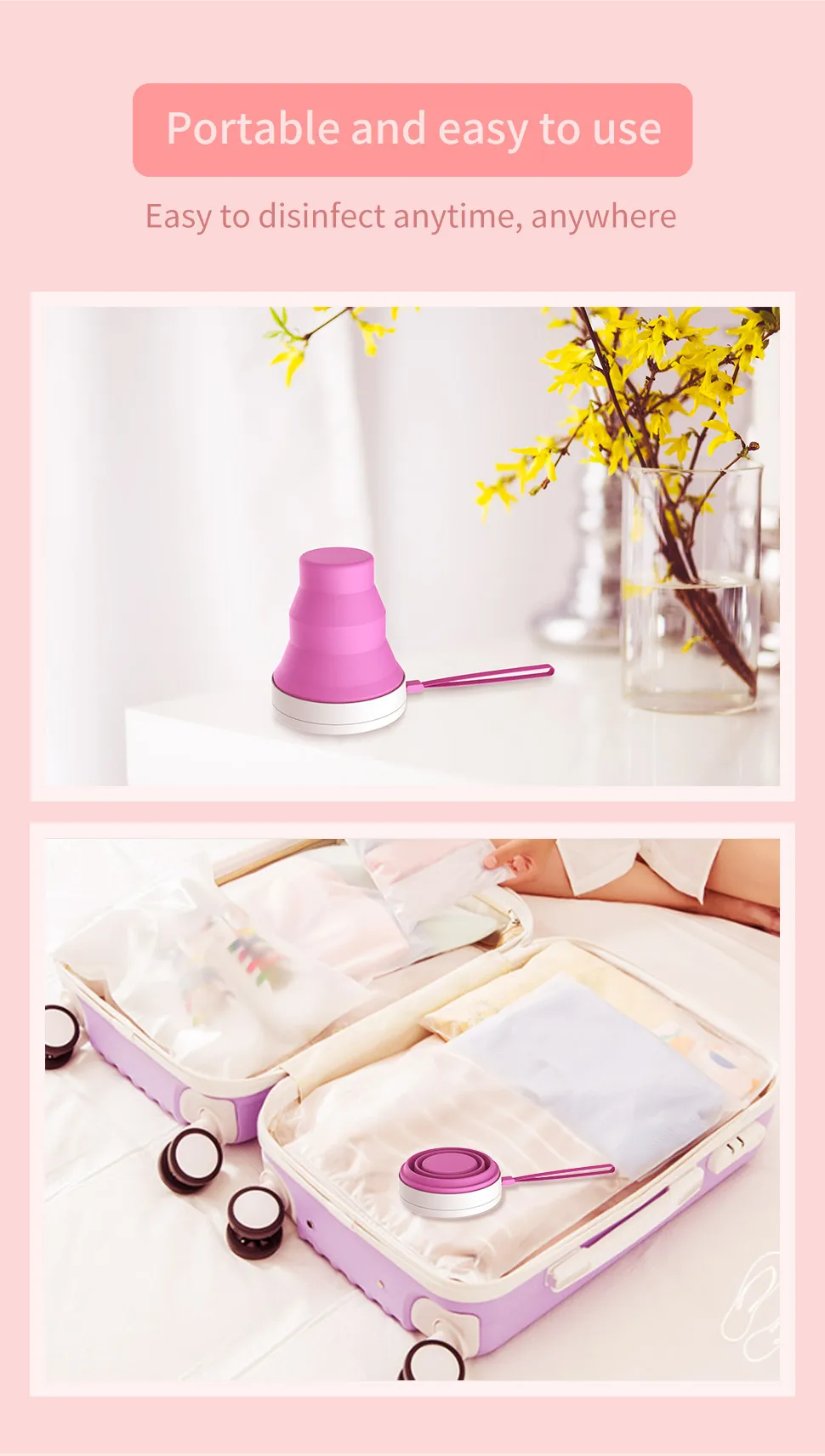 Folding Medical Silicone Copa Sterilization And Storage Container