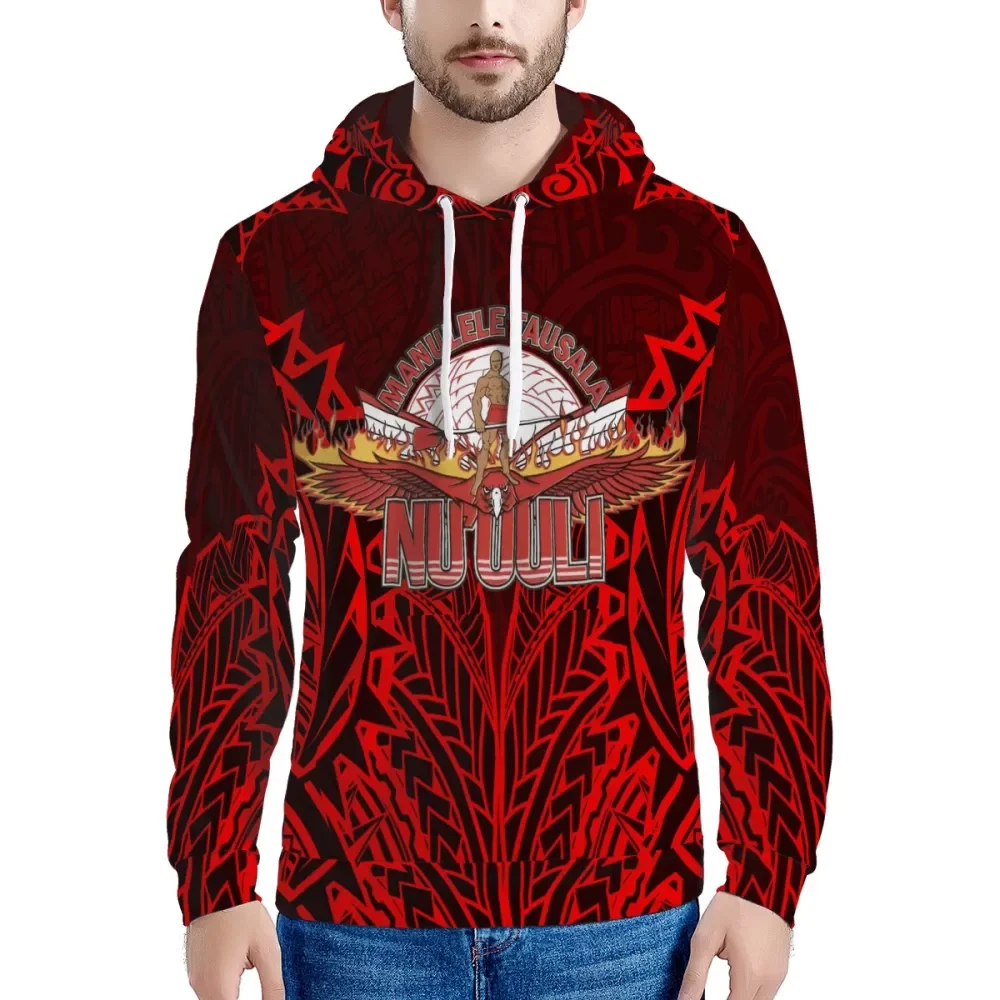 

Nuuuli Printing Custom Casual Tops Sports Hooded Sweater Hooded Autumn Low Price Polynesian Samoan Tribal Pullovers, Customized color