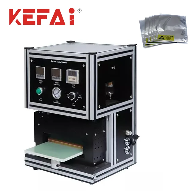 

KEFAI Small and Low Cost Mobile Battery Making Machine Pouch Cell Vacuum Top Side Heating Sealing Machinery