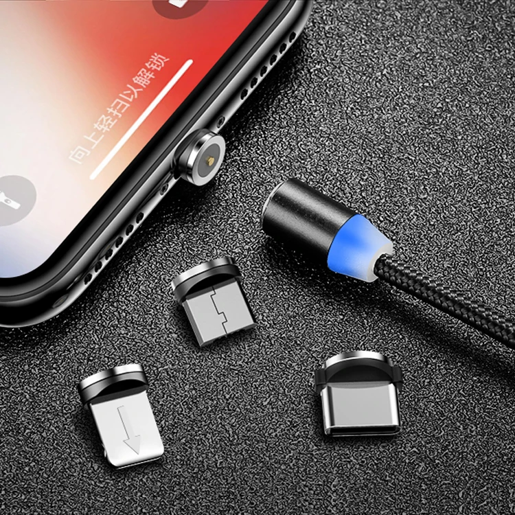 2020 Hot Sell Mobile Phone accessories Fast Micro 3 in 1 Type C Magnetic Charging Data USB Cable - ANKUX.COM