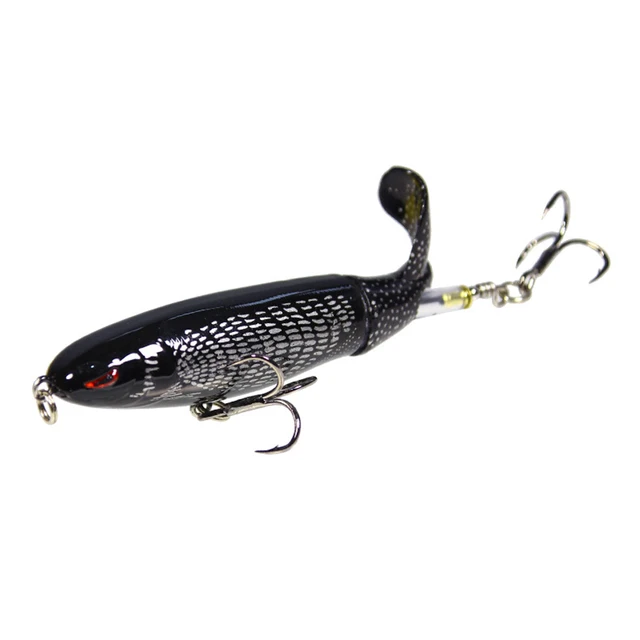 

Newbility 35g 14cm floating hard fishing lure popper with 360 degree rotating tail, 10colors