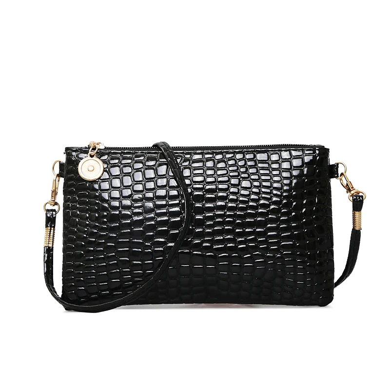 

Hot Selling New Fashion Women Crocodile Messenger Long Style Multi-functional Bag