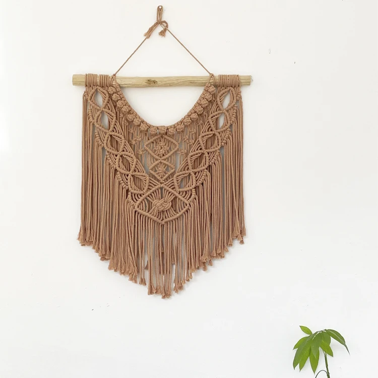 

macrame wall hanging decor cotton rope macrame boho home decor, Brown