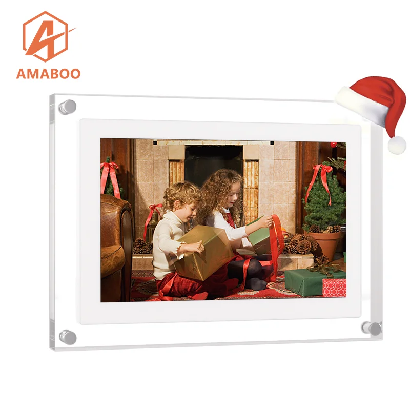 

AMABOO 5 INCH Mini Thin IPS Screen High Definition Video Playback Magnetic Acrylic Digital Photo Frame