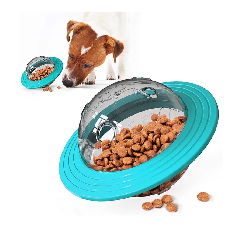 

Hot selling UFO shape treat toys durable interactive chew dog toy training toy for pet dog