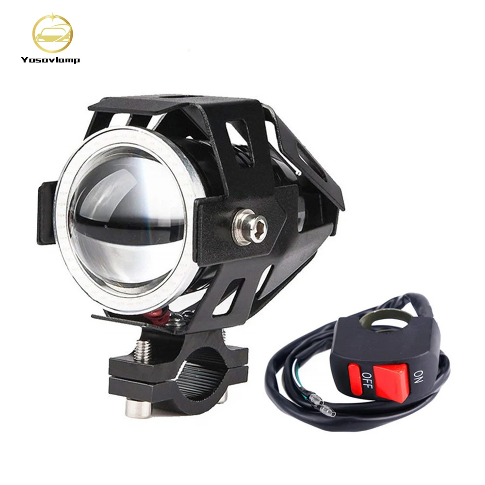 

Yosovlamp Motorcycle 5w 10w U7 led headlight 12V/80V U2/U3/U5/U7/U10 Laser Strobe LED Projector motorcycle driving light, Blue/green/red/white/amber/rgb