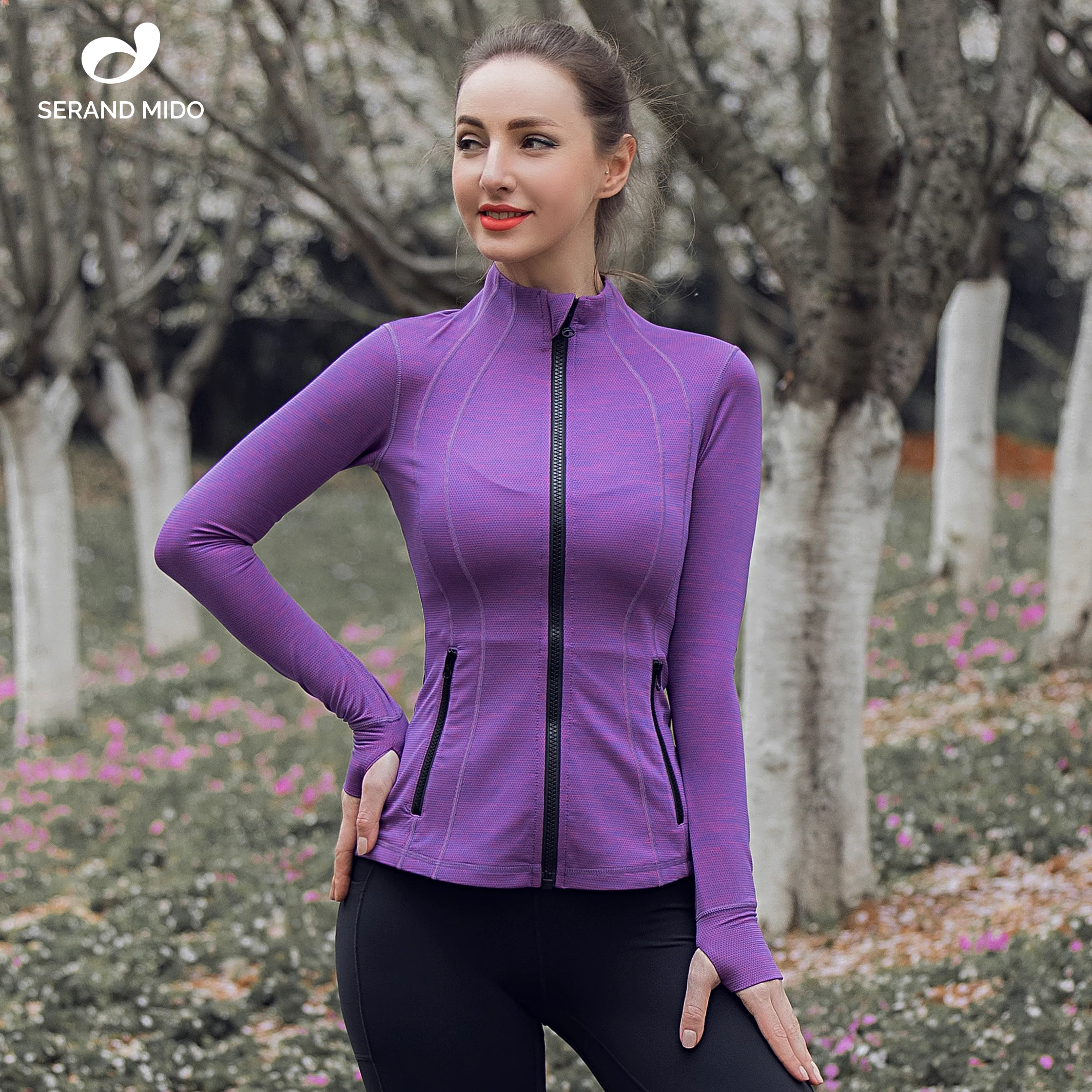 

Women's Sports Jacket Slim Fit Running Gym Yoga Wear Workout Zipper Fitness Outdoor Training Jackets