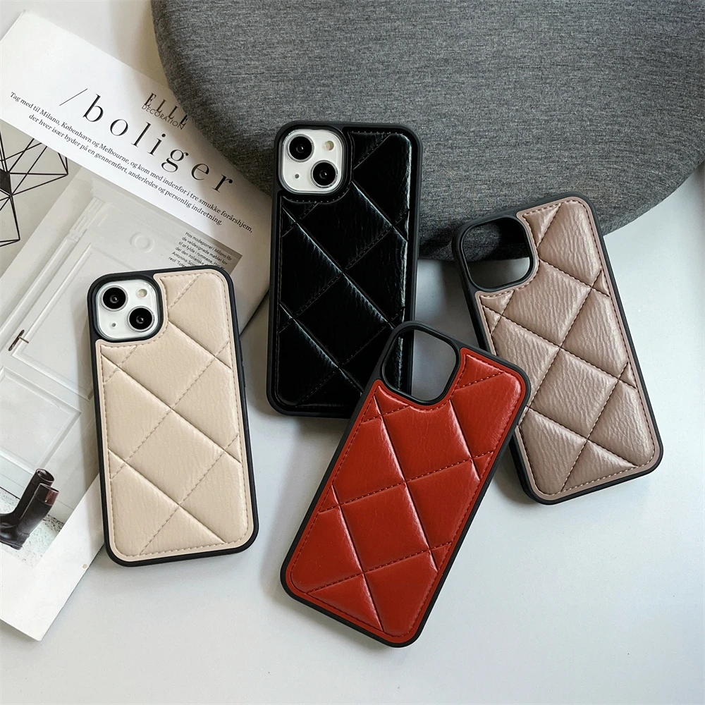 

2022 new latest ladies beautiful luxury solid colour pu leather case for iphone 13 pro max phone case