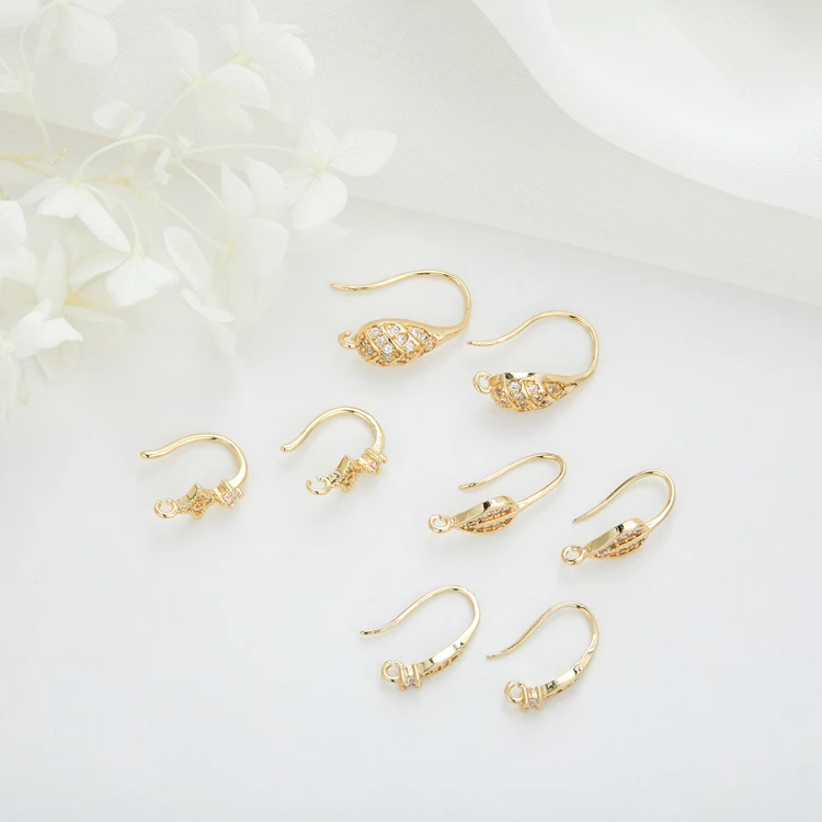 

Wholesale Earring Findings Zircon Hypoallergenic Earring Hooks Jewelry Making Supplies