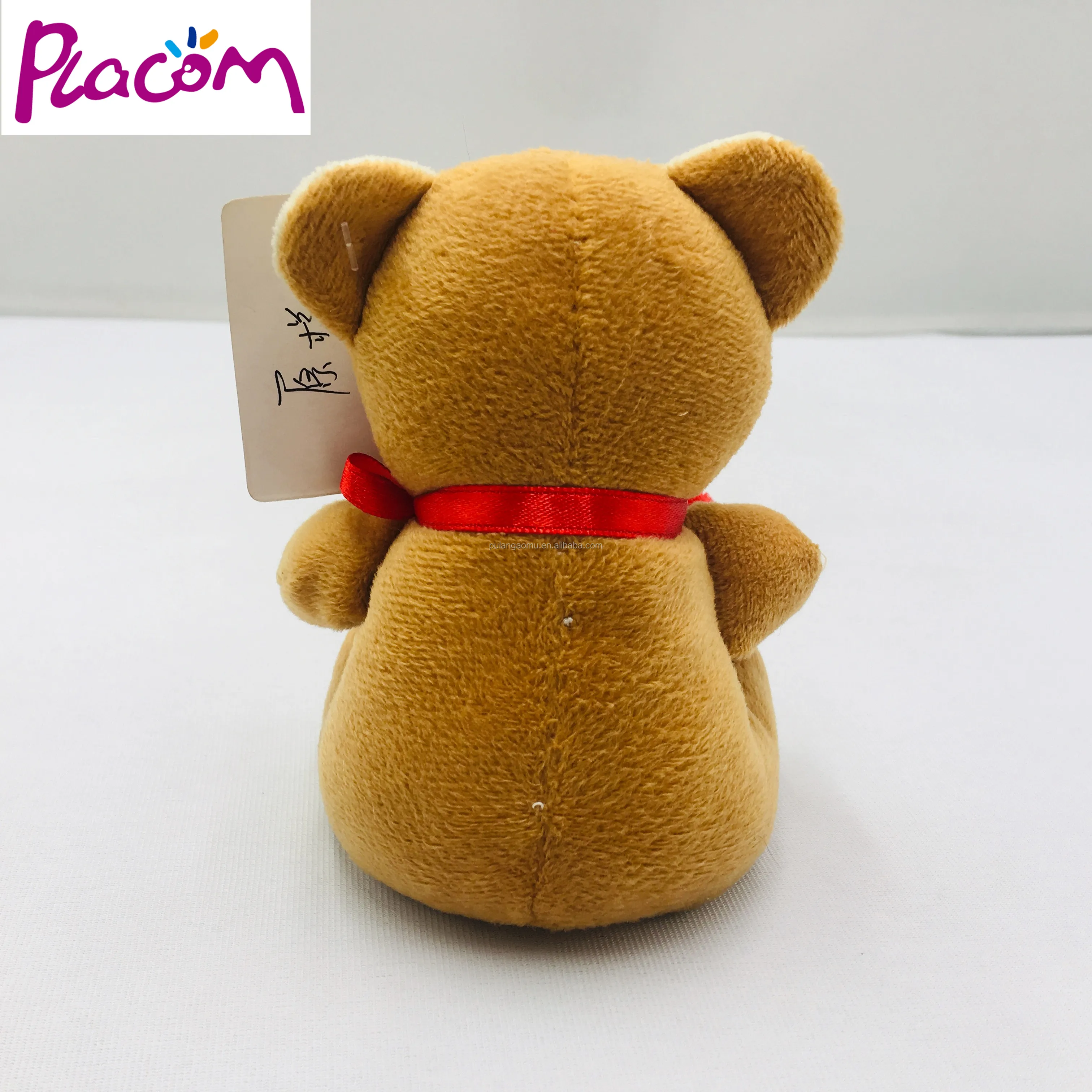 10cm Custom Plush Lovely Teddy Bear With Red Heart Stuffed Animal Soft ...