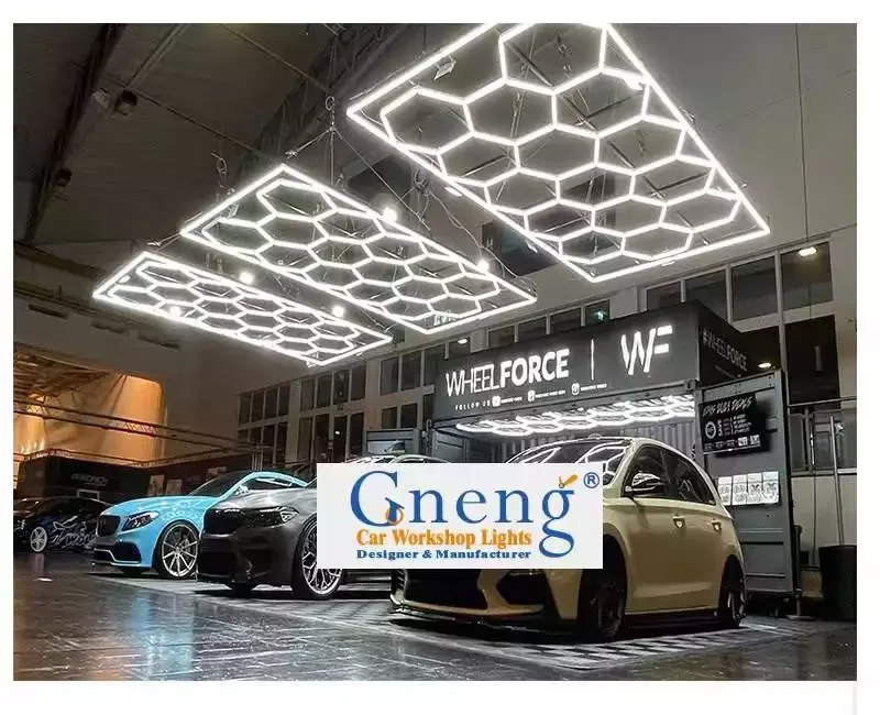 

Professional Led Hexagonal Workshop For The Car Polish Equipment Booth Neon Light