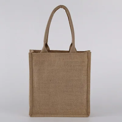 

Custom Printed Logo Burlap Handbag Eco Reusable Shopping Jute Tote Bag, Customer's requirement