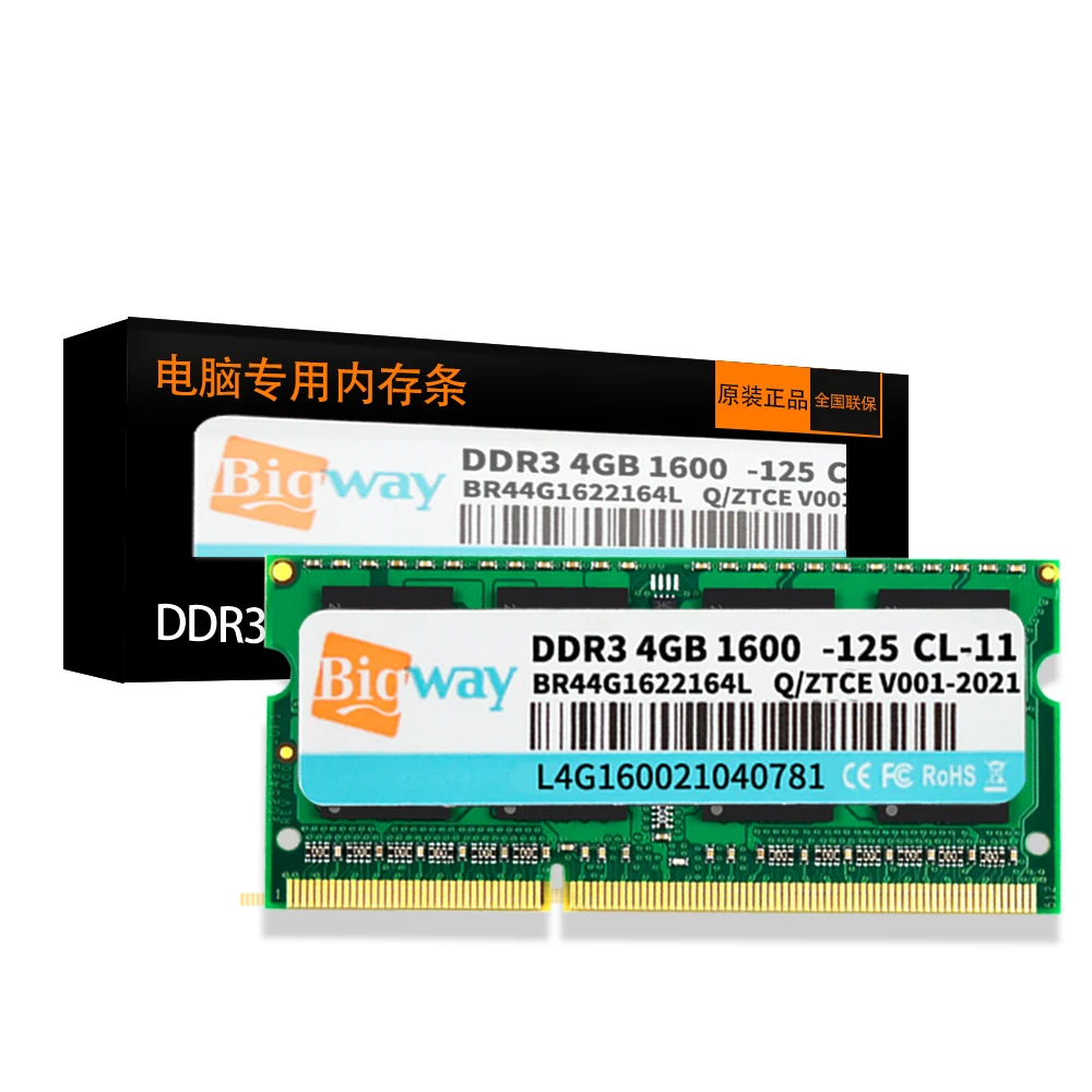 

Bigway Original Ram DDR3L 4GB 8GB 1866MHz 1600MHz 1333MHz 204Pin 1.35V SO-DIMM module Notebook memory DDR3 for Laptop