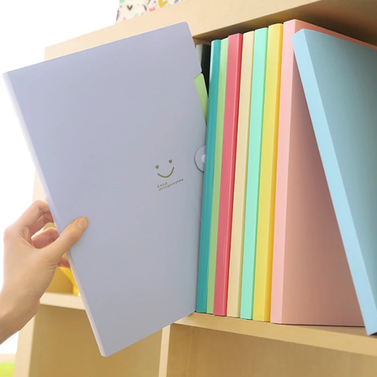 
Multifunction Colors PVC File Folders A4 Size Expandable Stationery Office File Holder 