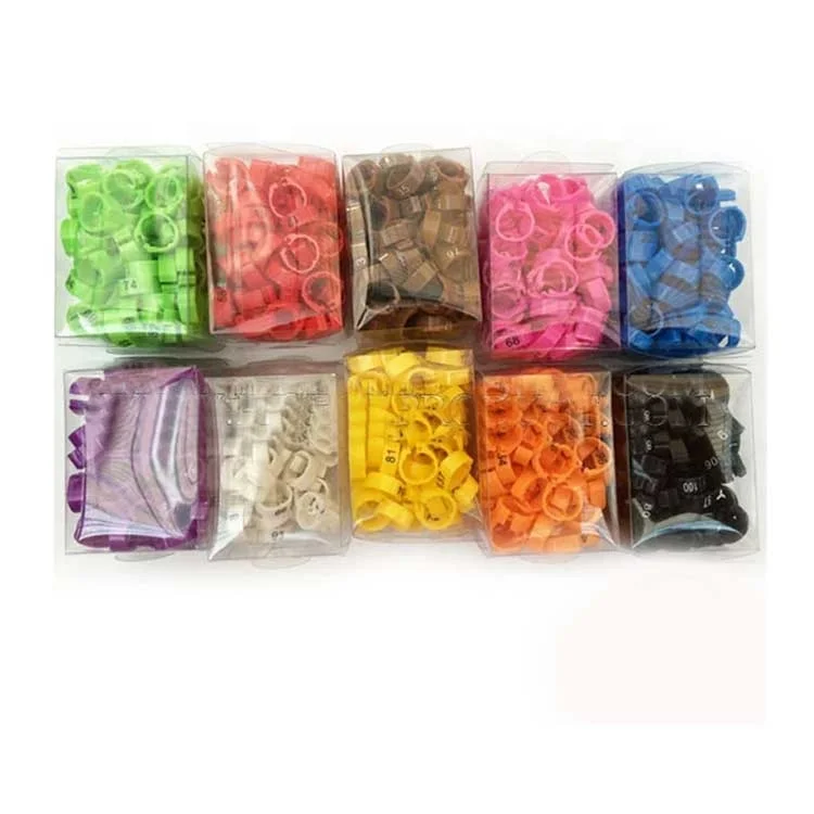12mm 14mm Bird Leg Band Pigeon Foot Tag Open Leg Rings Plastic Tags with Numbers for Live Canary Birds
