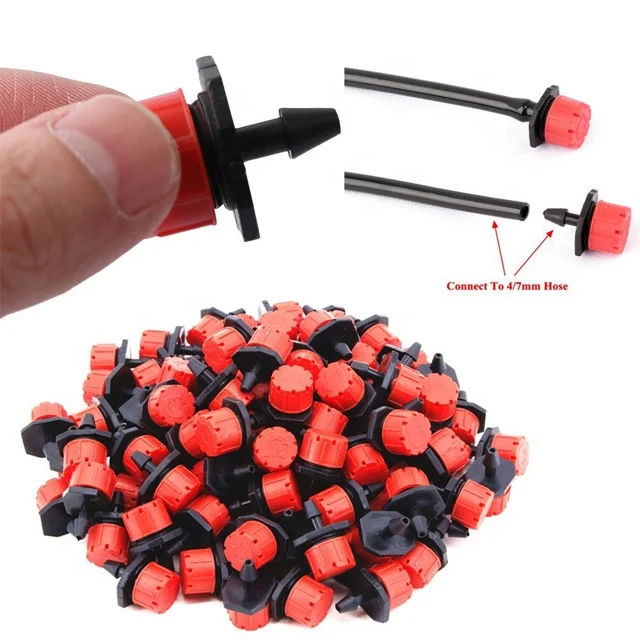 

Micro Irrigation Dripper Sprinklers Drip adjustable For Garden System drip irrigation system, Red