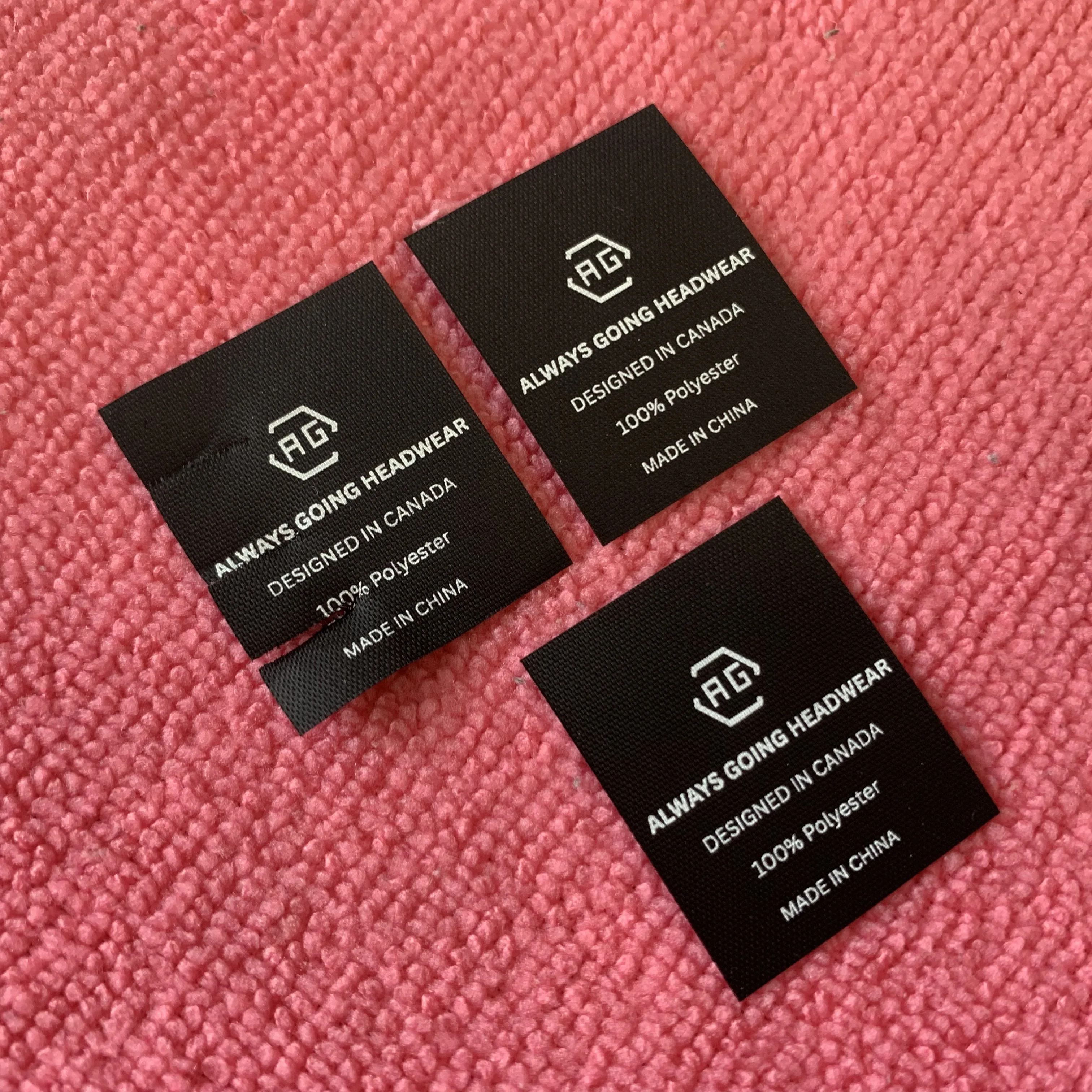 Easy to Peel Off Washing Care Tear Away Fabric LabelMatte Surface Silk Screen Printing Tear Away Clothing Tags