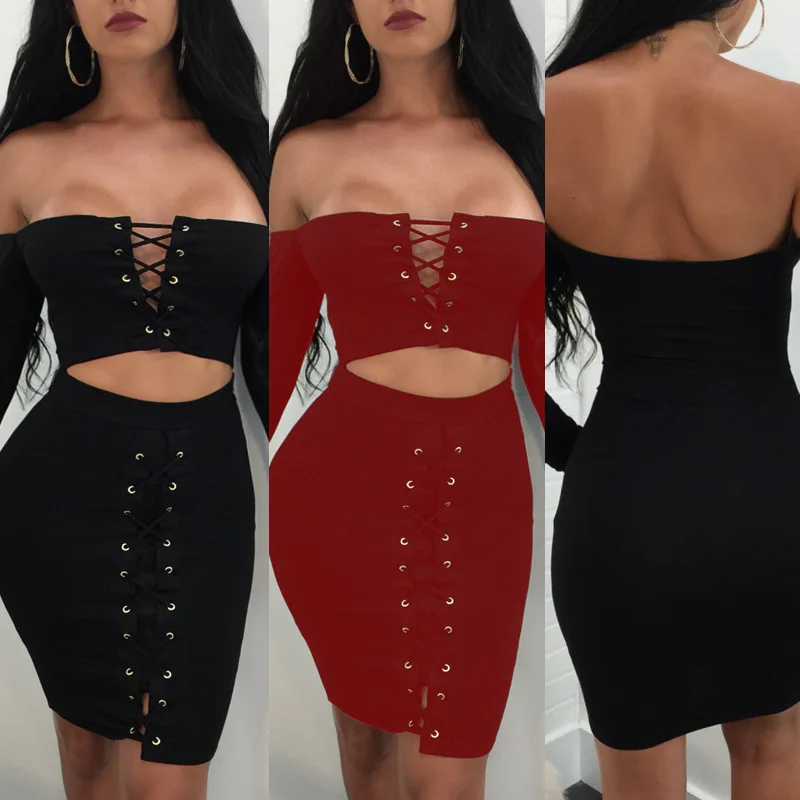 

WW-0863 Strapless backless long sleeve short jacket bust skirt of tall waist suit backless top sexy dresses women bodycon sets, Customized color