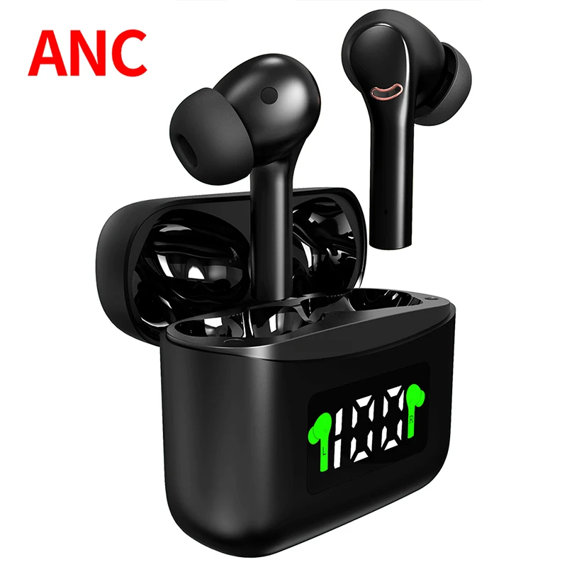 

True Wireless Stereo Hd Stereo Anc Earbuds J5 Original Earphone Wireless Sport Earphone Gaming Wireless Earphone For Apple Pro, 1#khaki, 2#apricot,3#black