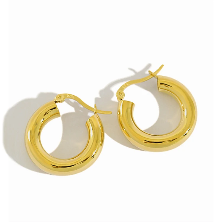 

wholesale earrings mixed S925 Sterling Silver Minimalist Gold Custom Hoop Earrings silver jewelry earrings, Platinum,gold