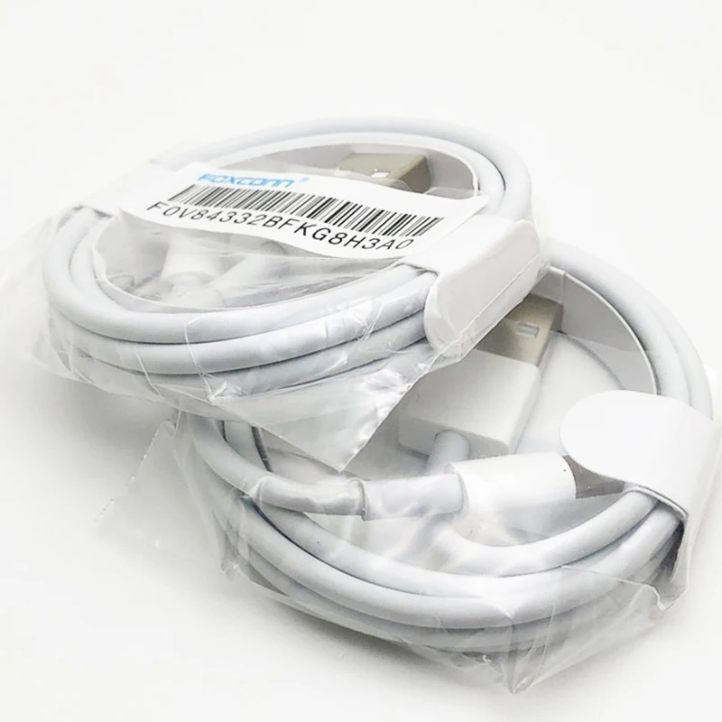 

6ft 10 feet high quality portable long mobile foxconn original data usb cable chargers for iphone 11 pro x 12 pro max, White