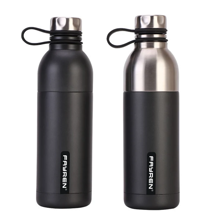 

550ml water bottle with handle lid bpa free sports water bottle with leakproof lids keep cold and hot, Customized color