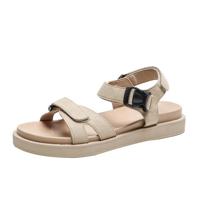 

Soft-soled Sports Sandals Comfortable Lightweight Non-slip Outer Wear Flats Microfiber Soft Leather Sandals For Girls