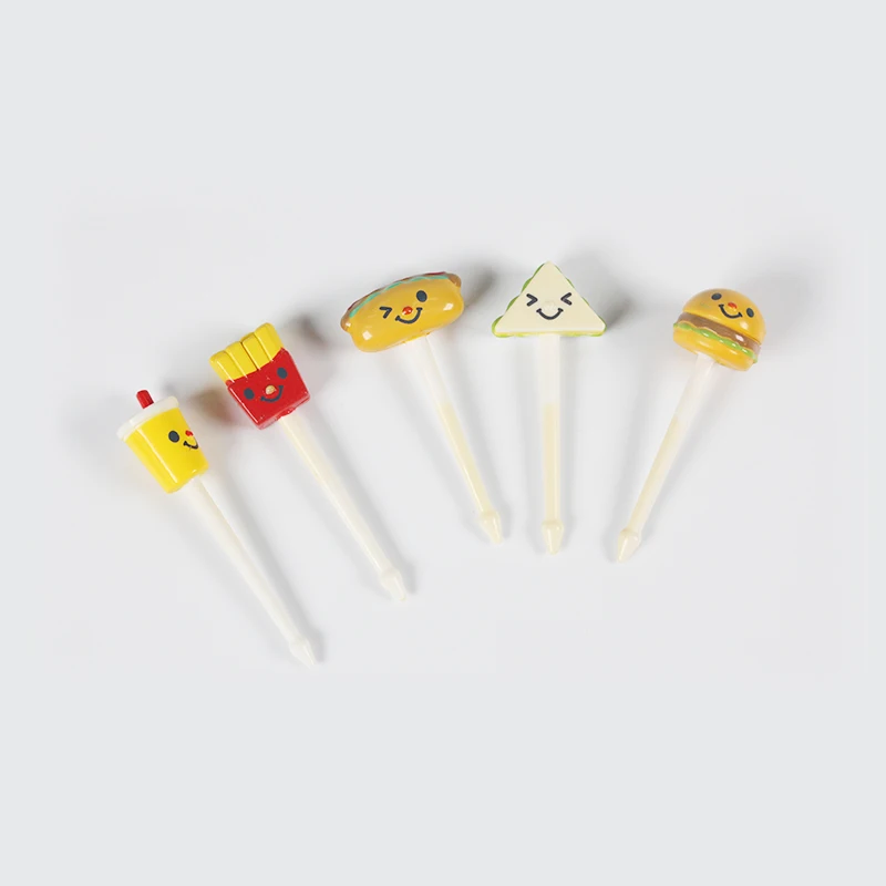 

Cartoon Cute Transport Kids Food Fruit Pick Toothpick Lunch Party Decoration Random Color Fruit Fork Mini Picks, Customized color picks for bento box lunch box