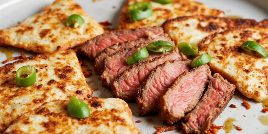 Grilled steak with spices