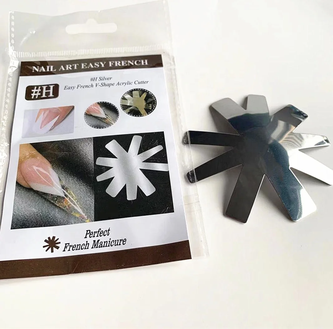 

New design nail art french deep oval cutter smile cutter french acrylic tool